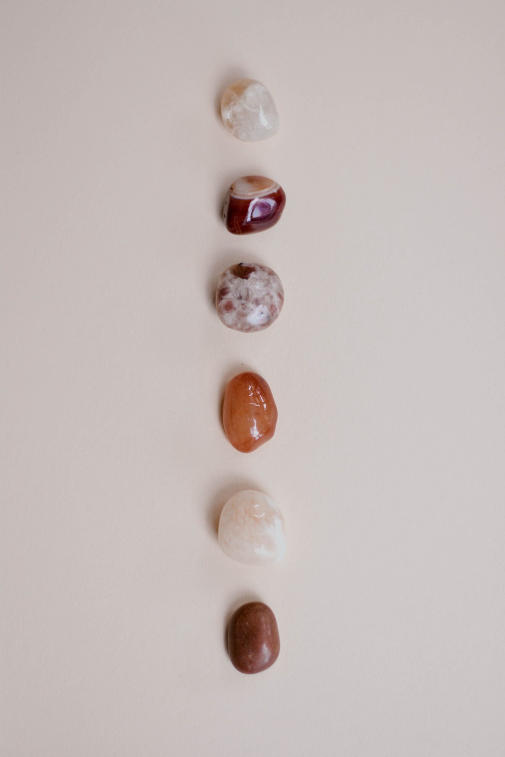 gem stones in a row